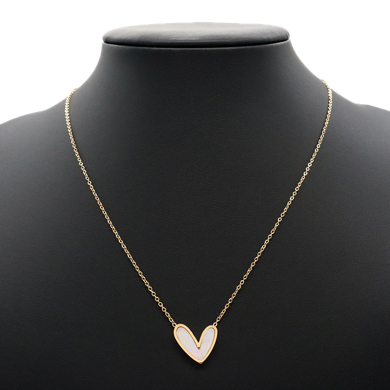 Newest Customized Factory Wholesale Fashion Gold Plated Chain Stainless Steel Chain Jewelry Heart butterfly Shell Pendant Necklace