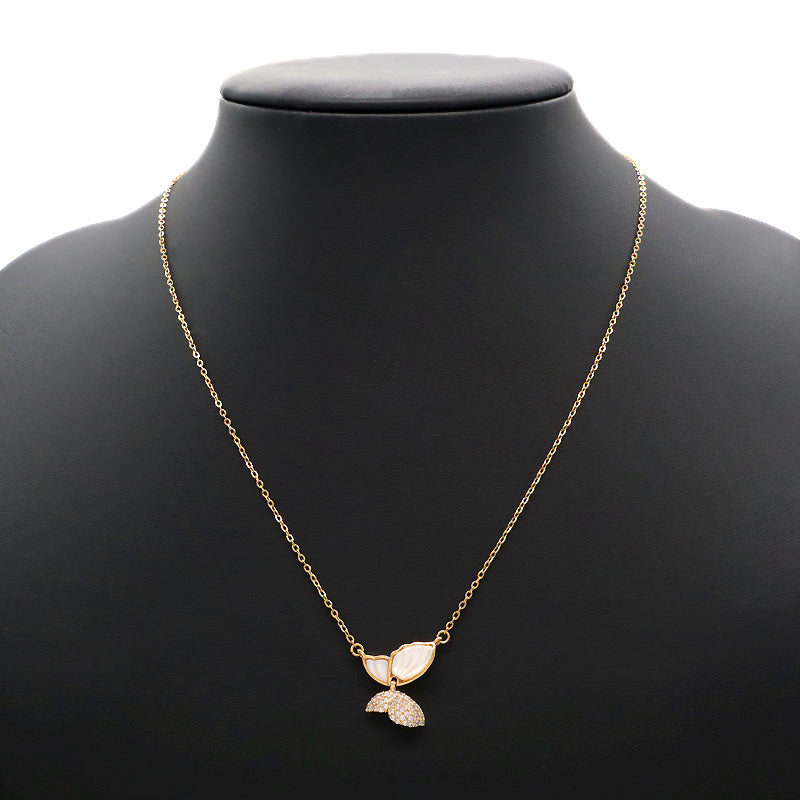 Newest Customized Factory Wholesale Fashion Gold Plated Chain Stainless Steel Chain Jewelry Heart butterfly Shell Pendant Necklace