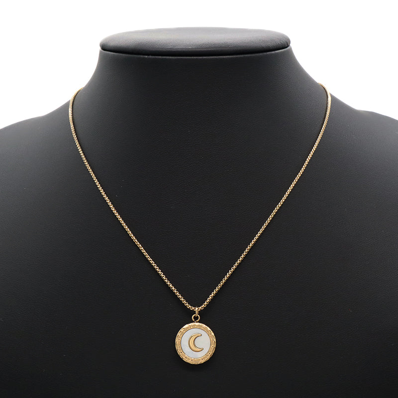 Newest Design Customized Factory Wholesale Fashion Gold Plated Chain Stainless Steel Chain Jewelry Shell Pendant Necklace