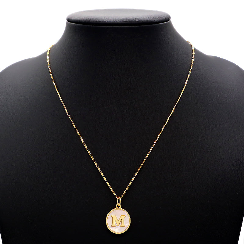 Newest Wholesale Customizable Letter Pendant Jewelry Gift Shell Pendant Gold Plated Necklace For Women