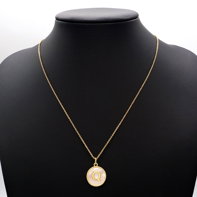 Newest Wholesale Customizable Letter Pendant Jewelry Gift Shell Pendant Gold Plated Necklace For Women
