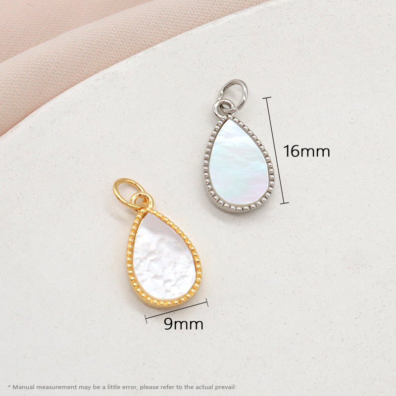 Newest Wholesale Custom Manufacture Factory Necklace Women Gold Plated Waterdrop Shell Pendant For Necklace Jewelry