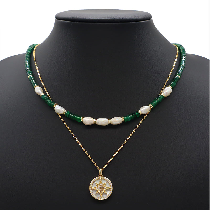 Newest Design Wholesale Factory Adjustable Handmade Natural Stone Necklace Fresh Water Pearl Necklace For Women