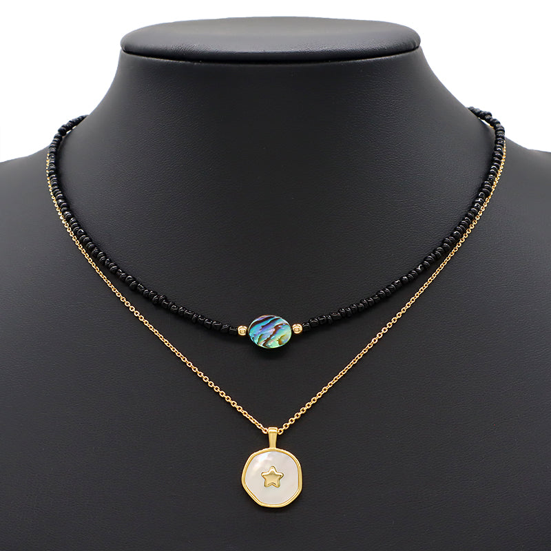 Wholesale OEM China Factory Fashion Handmade Custom Gold Plated Shell Charm Jewelry Seed Beads Necklace