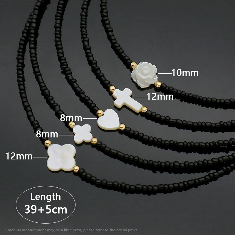 Wholesale OEM China Factory Fashion Handmade Custom Gold Plated Shell Charm Jewelry Seed Beads Necklace