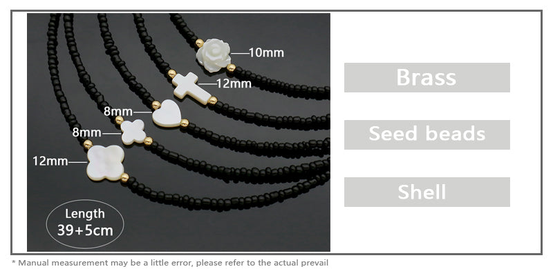 Wholesale OEM China Factory Fashion Handmade Custom Gold Plated Shell Charm Jewelry Seed Beads Necklace