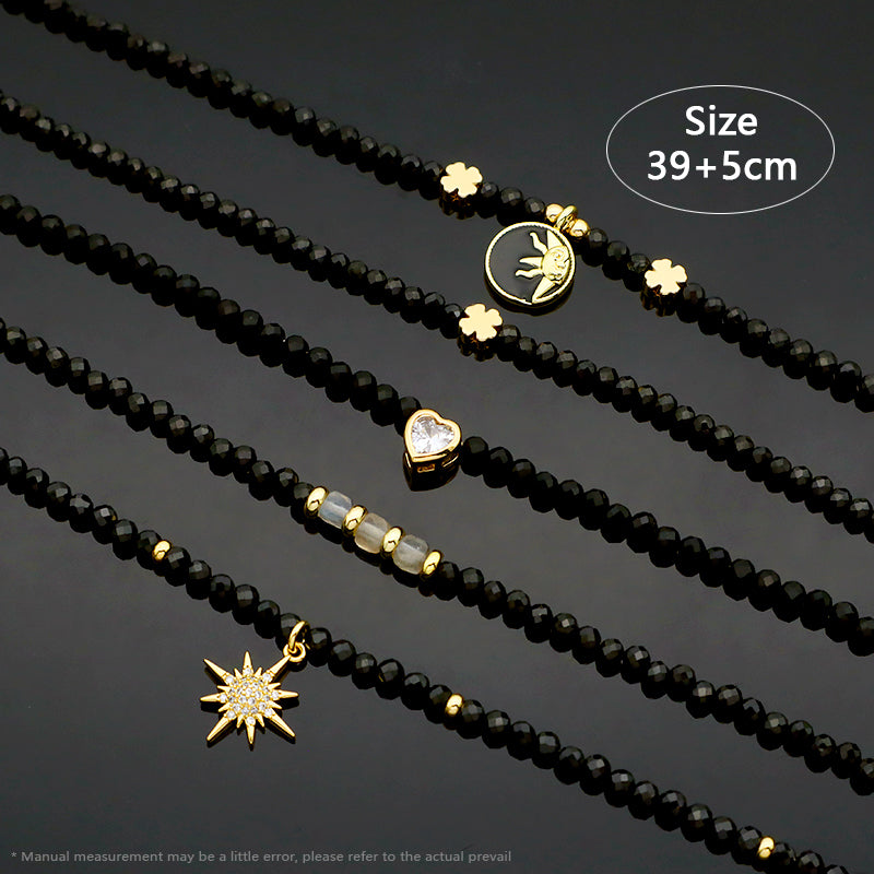 Wholesale OEM Custom Trendy Energy Gemstone Gold Plated Charm Pendant Natural Stone Agate Beads Necklace For Women