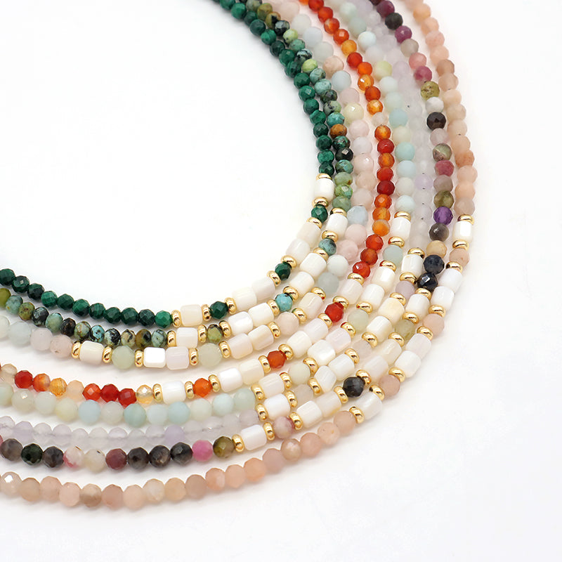 New Design Trendy Wholesale Custom Fashion Simple Handmade Manufacture Natural Stone Beads Jewelry Necklace