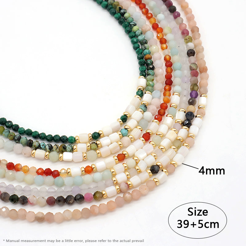 New Design Trendy Wholesale Custom Fashion Simple Handmade Manufacture Natural Stone Beads Jewelry Necklace