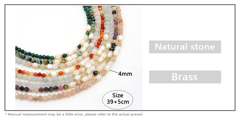 New Design Trendy Wholesale Custom Fashion Simple Handmade Manufacture Natural Stone Beads Jewelry Necklace