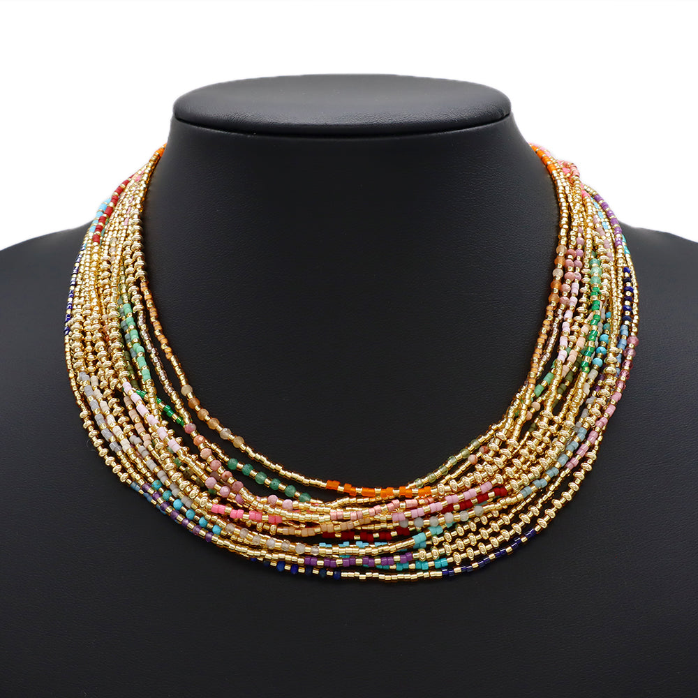 Custom Colorful Miyuki Natural Stone Beads Handmade Necklace