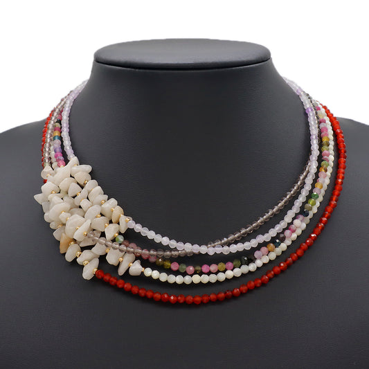 Multi-color Natural Stone Beads Handmade Necklace