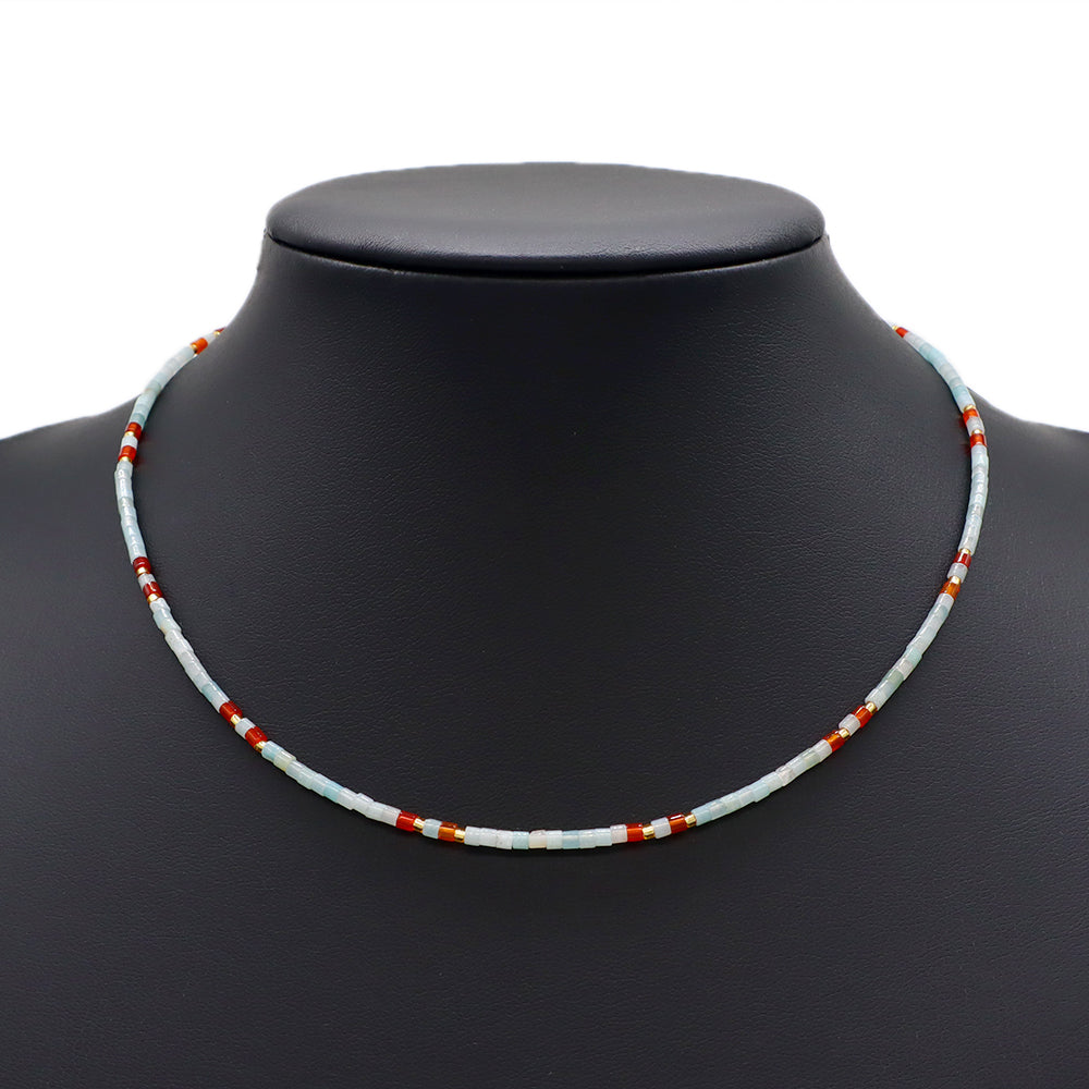 Custom Multi-color Natural Stone Beads Handmade Necklace