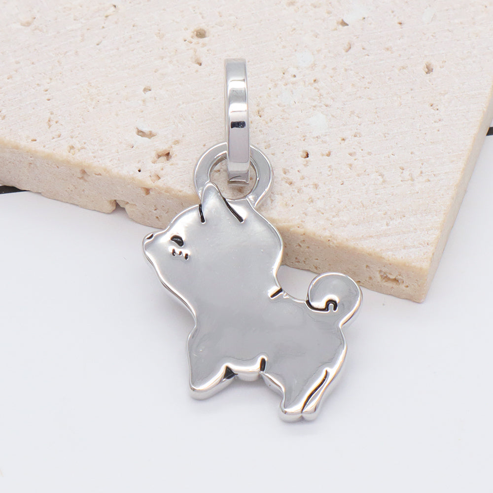 Wholesale Custom Women Jewelry Platinum Plated Openable Clasp Cute Cat Claw Dog Cat Charm 925 Sterling Silver Pendant