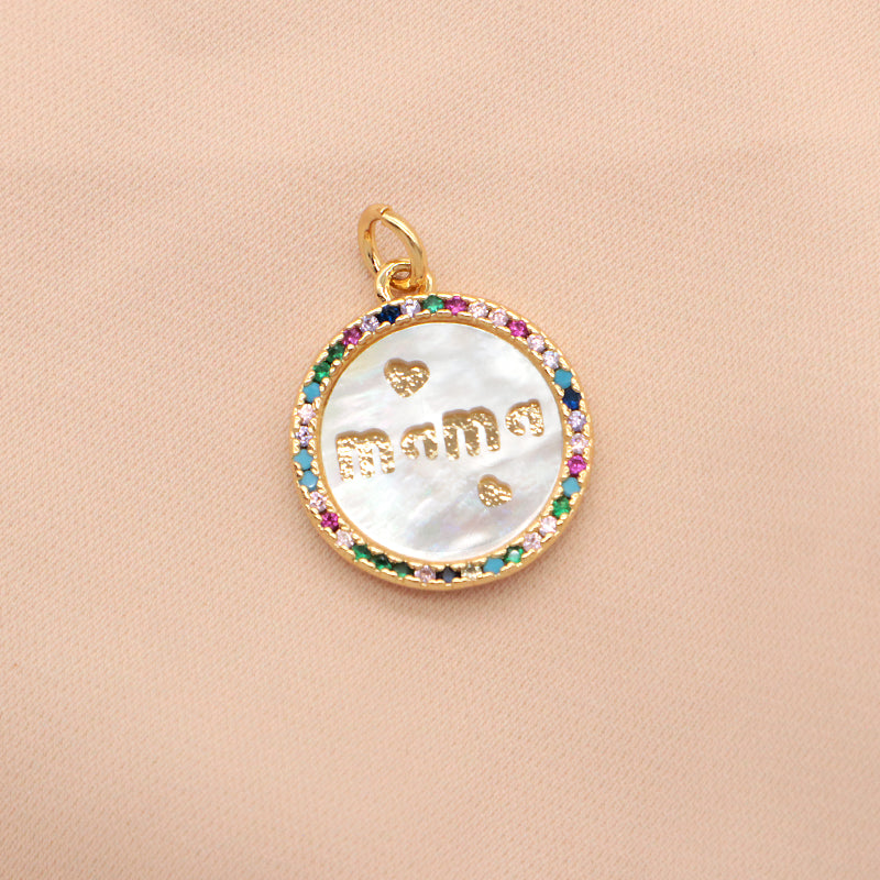 New Bulk Sale DIY Manufacture Factory Custom Shell Charm Pendant Jewelry CZ Gold Plated Natural Shell Pendant For Necklace
