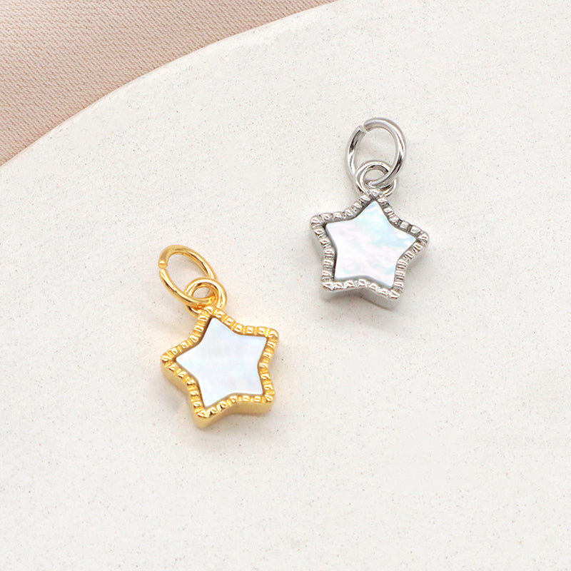 Wholesale Manufacture China Factory Custom Necklace Pendant Charm Gold Plated Star Shell Pendant For Women Gift