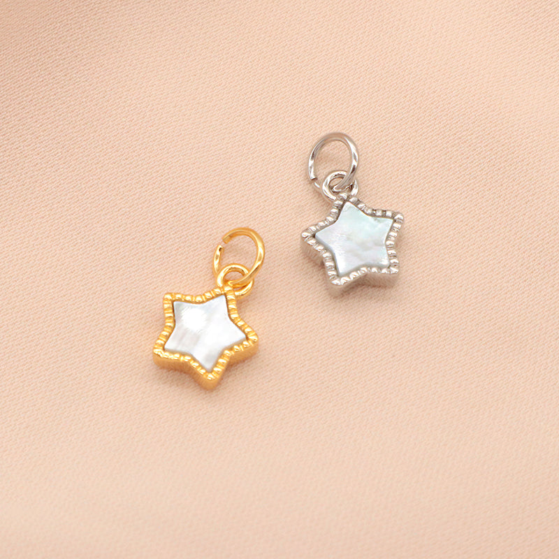 Wholesale Manufacture China Factory Custom Necklace Pendant Charm Gold Plated Star Shell Pendant For Women Gift