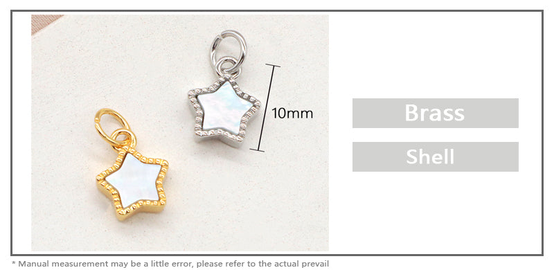 Wholesale Manufacture China Factory Custom Necklace Pendant Charm Gold Plated Star Shell Pendant For Women Gift