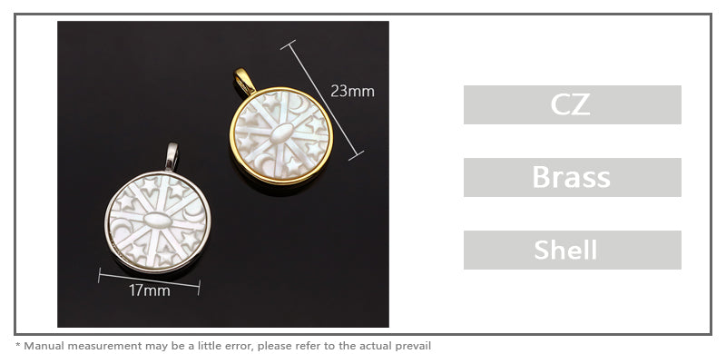 Wholesale Customized DIY Jewelry Sun Charm Pendant Gold Plated Natural Shell Pendant For Necklace