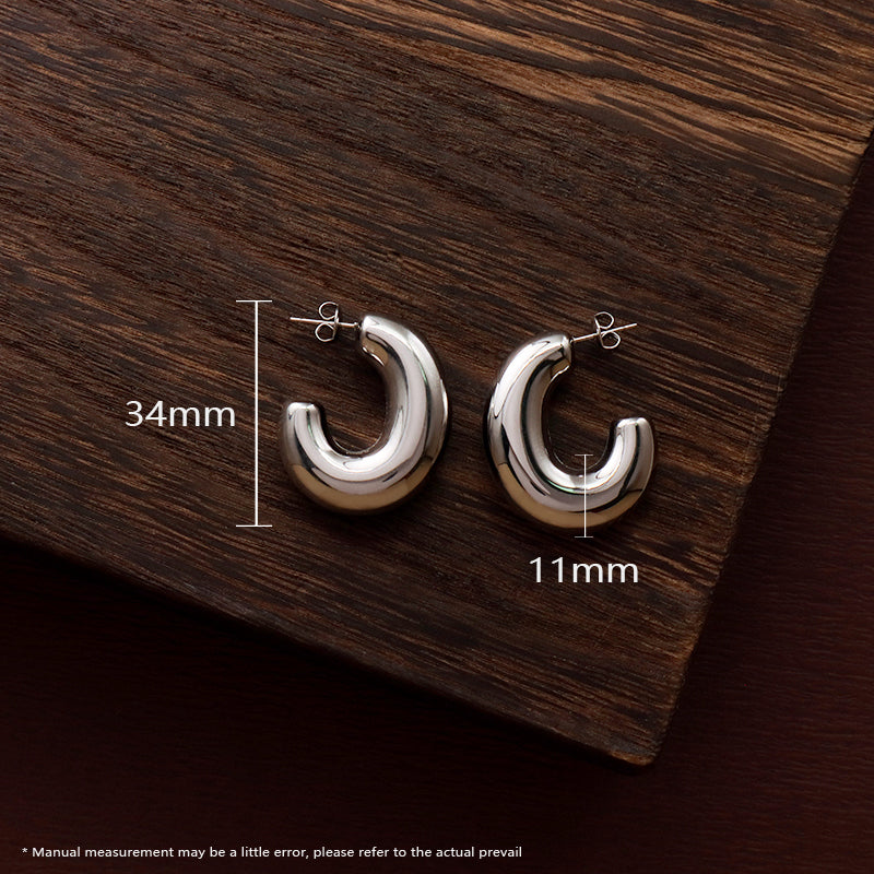 Wholesale Manufacture China Factory Custom Fashion Earrings Jewelry No Tarnish Stainless Steel Hoop Earrings For Women Gift
