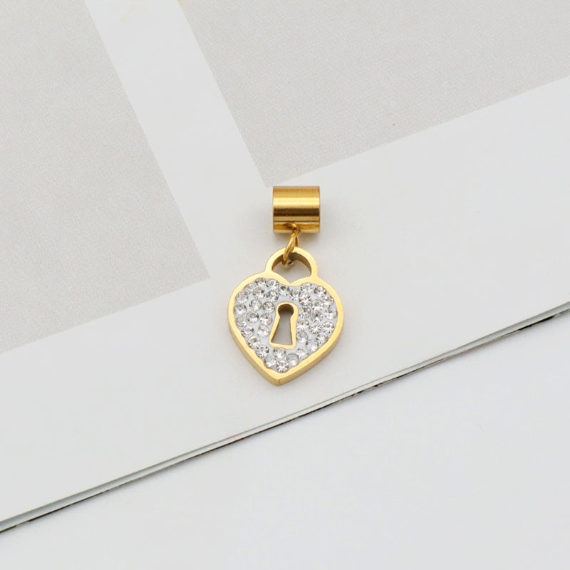 2023 Wholesale Custom New trendy jewelry pendants 18K gold plated stainless steel charms