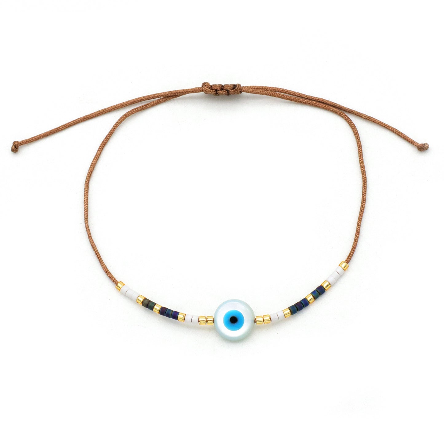 Various Custom Butterfly Flower Heart Eye Shell Charm Miyuki bracelet Jewelry Handmade Ajustable miyuki bead evil eyes bracelet