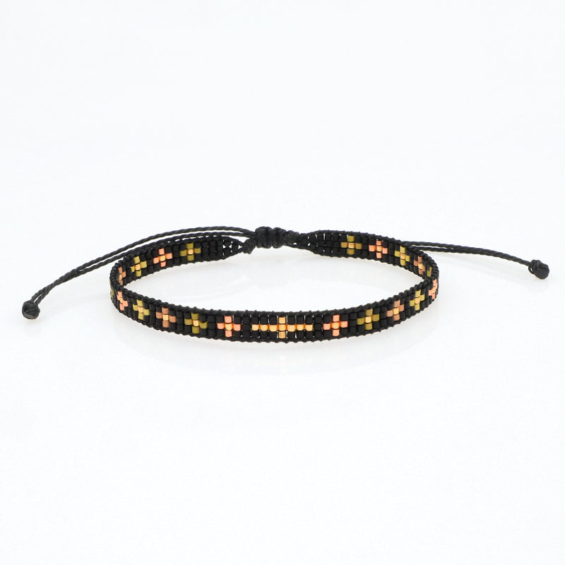 Women Fashion Customized Woven Cross Miyuki Seed Beads bracelet bangle jewelry Bohemian adjustable Handmade Miyuki Bracelet