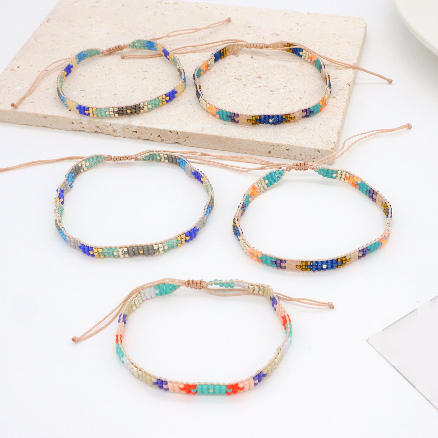 New Colorful Miyuki Jewelry Multicolor Beads bracelet bangle Fashion adjustable Handmade Custom Woven Miyuki boho Bracelet