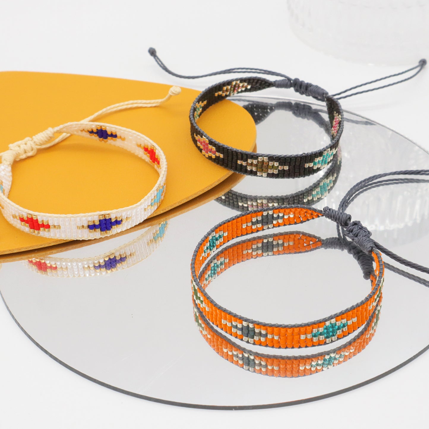 Multi color New Fashion Customized adjustable Handmade Colorful Woven Miyuki Beads bracelet bangle Jewelry for Teen Girl Women