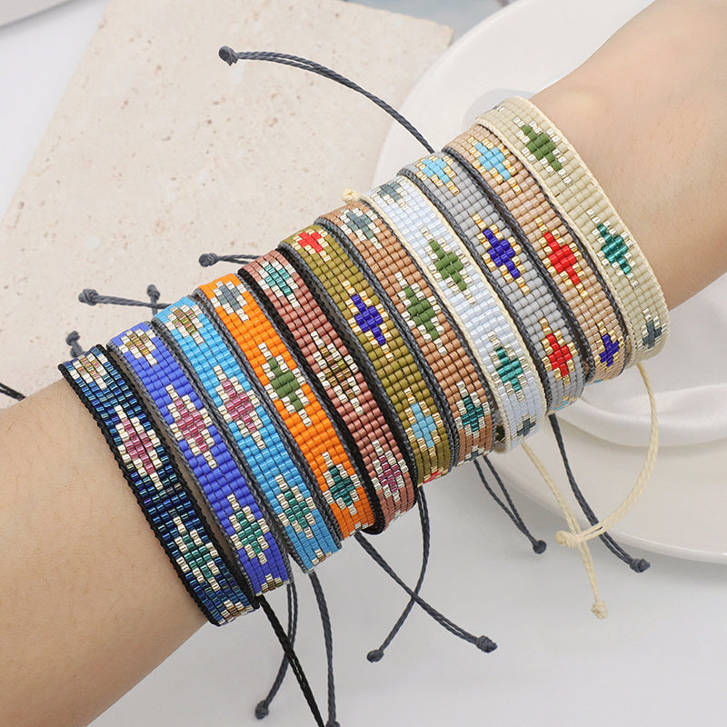 Multi Color Custom Handmade Miyuki Bracelet Jewelry adjustable Colorful Woven Bohemian Japanese Miyuki Beads bracelet for Women
