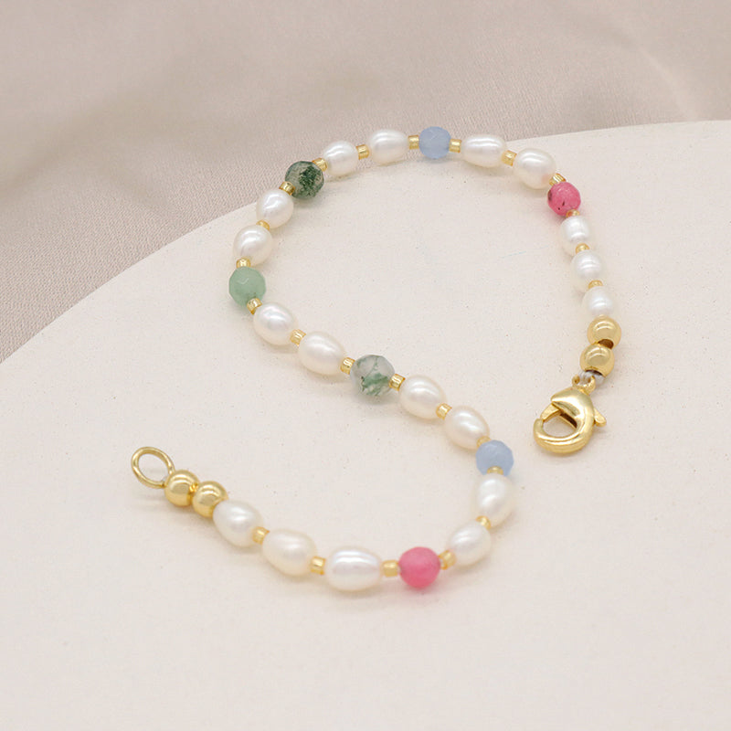 New Wholesale custom Handmade miyuki natural stone beaded bracelets jewelry fresh water pearl bracelet for women girls