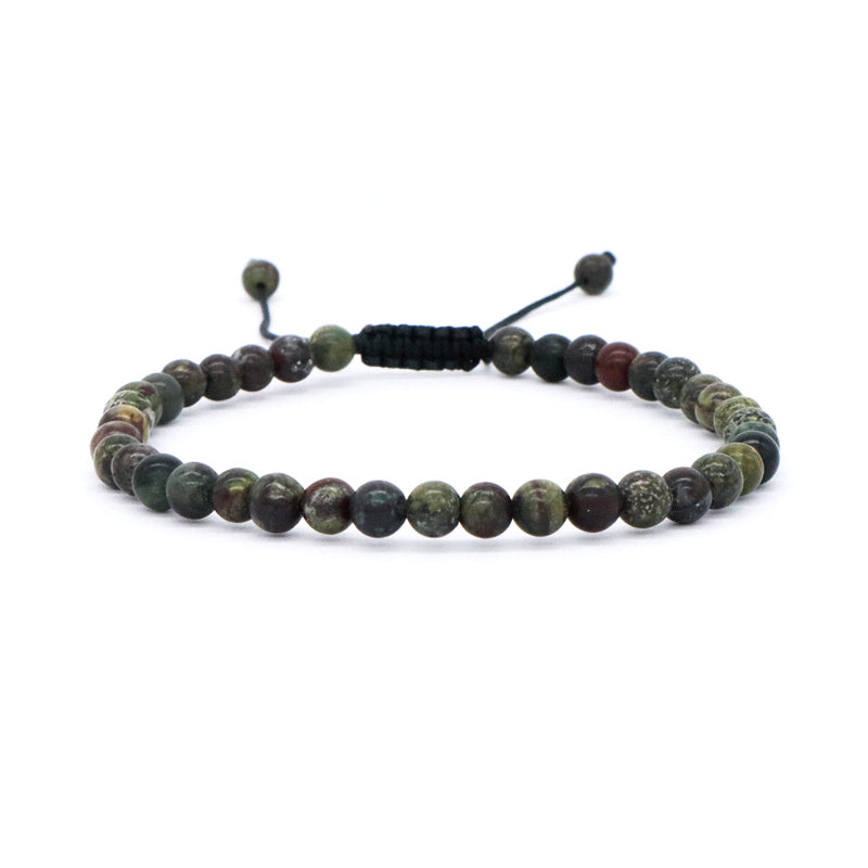 Wholesale Handmade Custom 4mm Gemstone Black Onyx Beads Bracelet Natural Woven Macrame black lava stone Bracelet For Women Men