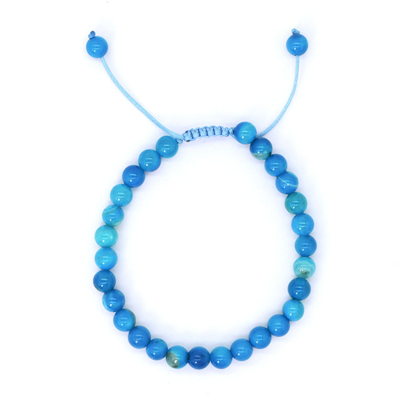 New Customized Ajustable Handmade Woven Braided Cord 6mm Natural Colorful Jade Beads Friendship Macrame Bracelet For Women Men