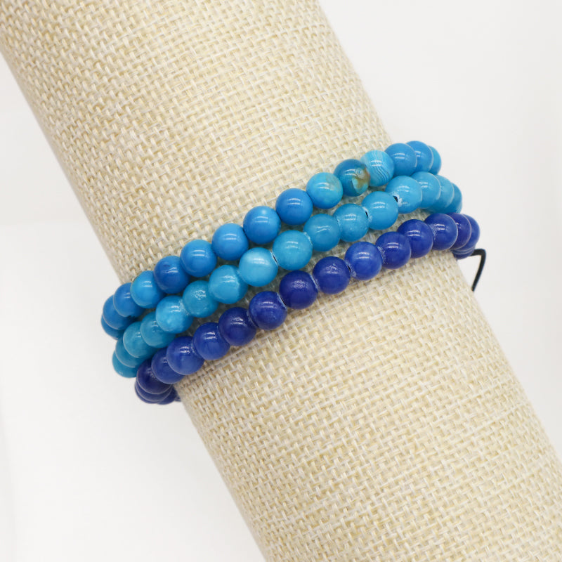 New Customized Ajustable Handmade Woven Braided Cord 6mm Natural Colorful Jade Beads Friendship Macrame Bracelet For Women Men
