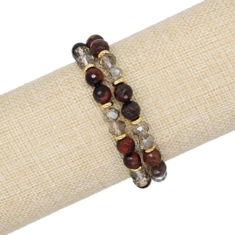 Pulsera Wholesale 8mm Natural Stone Energy Bracelet Women Custom OEM Stretch Handmade Healing Semi-preciuos Stone Beads Bracelet