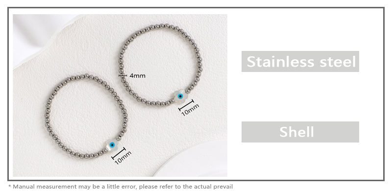OEM Wholesale OEM China Factory Fashion Custom Handmade Stainless Steel Beads Flower Shell Charm Bracelet For Teen Girl Women