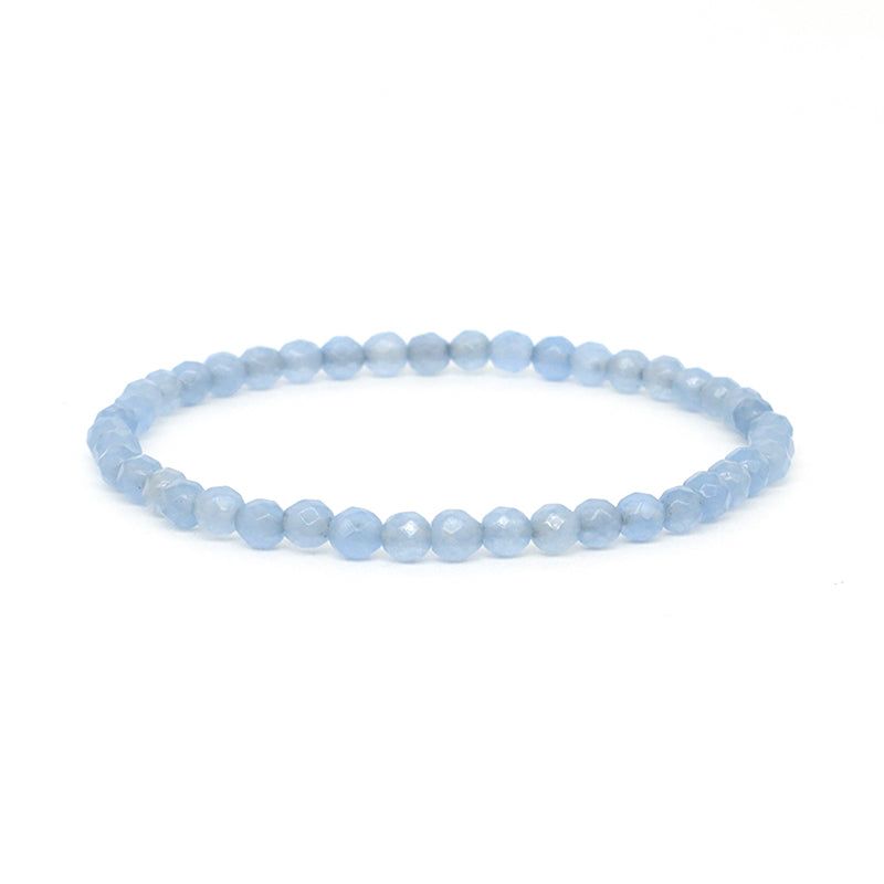 Handmade OEM Custom Wholesale Fashion Gemstone Elastic Energy Yoga 4mm Beaded Healing Natural Stone Bracelet For Women Jewelry