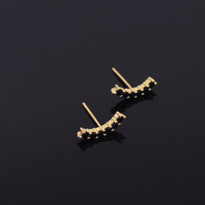 Hot Selling Wholesale Custom Dainty Trendy Gold Filled Stud Earrings Gold Plated CZ Earrings Stud For Women Jewelry