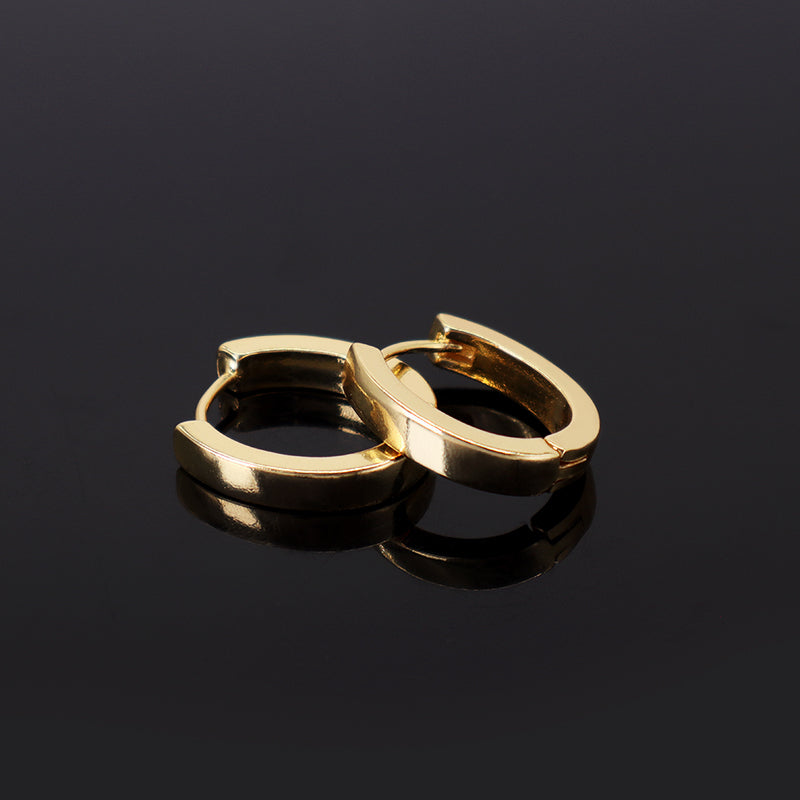 Classic Design Wholesale China Factory Custom Gold Huggie Earrings Fashion Jewelry Gold Plated Hoop Earrings For Women Gift