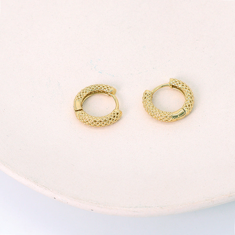 Good Quality Wholesale Custom China Factory Gold Filled Hip Hop Fashion Women Earrings Gift Jewelry Gold Plated Hoop Earrings