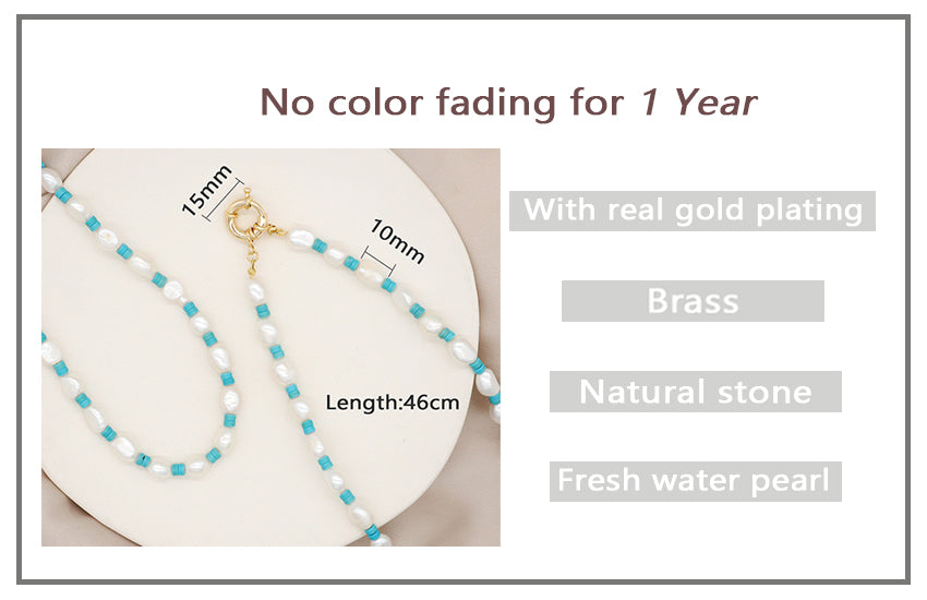 Handmade OEM Factory Manufacture Custom Pearl Choker Gold Plated Round Spring Clasp Sailor Buckle Natural Stone Fresh Water Pearl necklace for Women