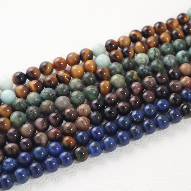 Wholesale OEM Handmade Woven Cord Custom 8mm Natural Stone Beads Ajustable Macrame Hexagon Dragon Pendant Necklace For Men Women