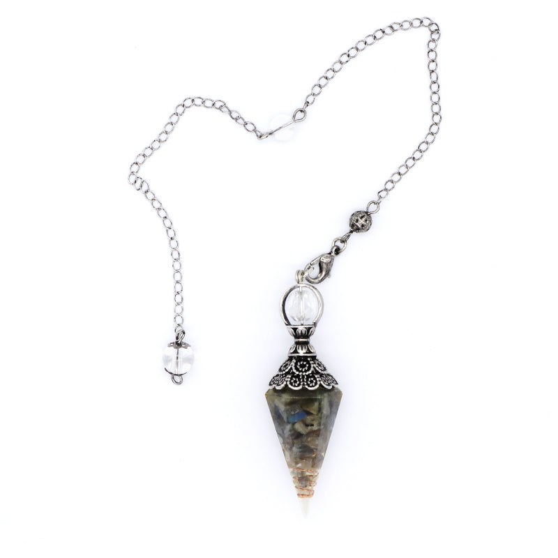 Wholesale Various Pendulum Pendant Charm Hexagonal Point Healing Crystal Energy Gemstone Gravel Conical Natural Stone Pendant