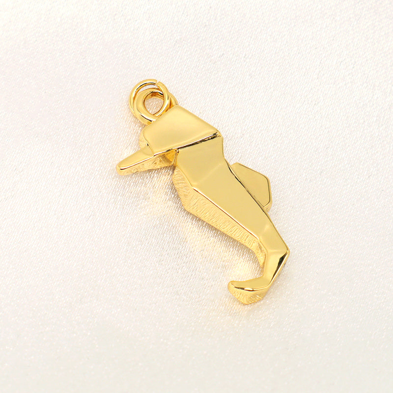DIY Custom Wholesale Fashion Women Elephant Bird Kangaroo Rhinoceros Charm Necklace Pendant Jewelry Gold Plated Animal Pendant