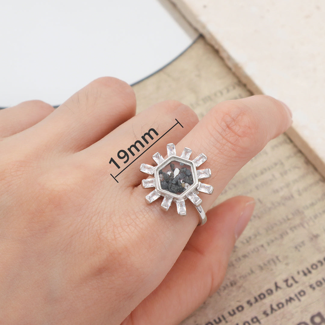 New Arrival Custom Good Quality Wholesale Manufacture China Factory CZ Round Glass Mirror Rhodium Plated 925 Sterling Silver Ring For Women Gift