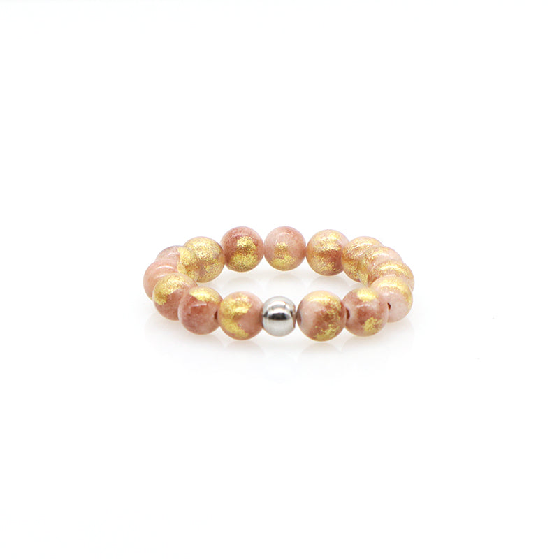Newest Design OEM Hign Quality 5mm Natural Semi-precious Stone Handmade Customized Gemstone Elastic Beads Ring Women Men